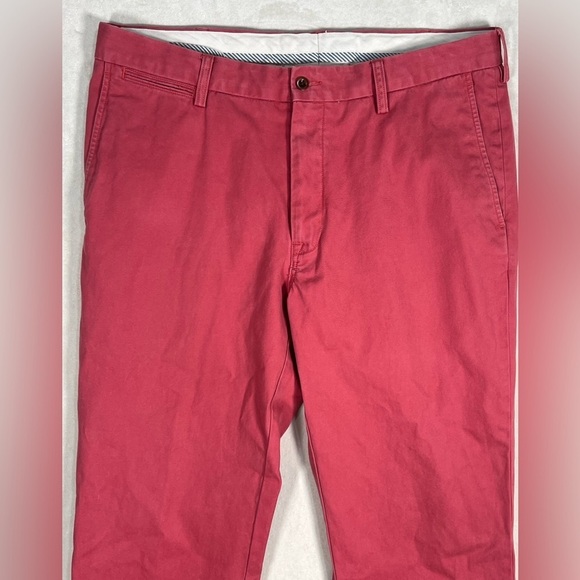 Polo Ralph Lauren 36W 34L Suffield Pant Red Classic Flat Front Chino Pants EUC - Picture 5 of 8